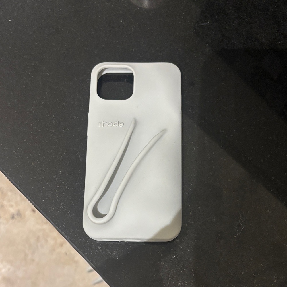 RHODE Light Gray Silicone iPhone Case with Integrated Loop Grip